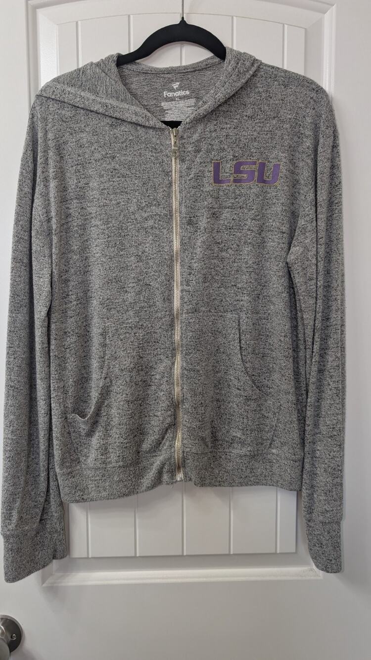 Louisiana State LSU Fanatics Lightweight Zip Up Womens XL